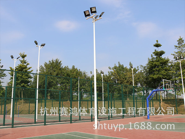 标准篮球场足球场网球场灯杆灯柱配置内外热镀